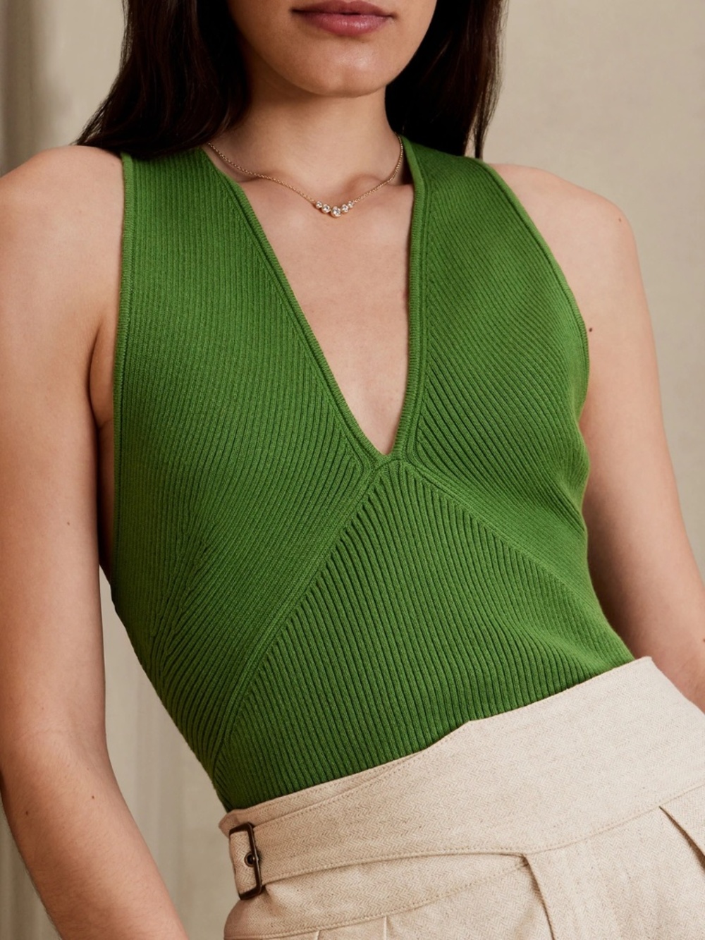 Banana Republic Convertible Neck Tank – Green | Size S